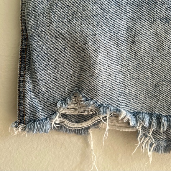 Free People Brea Cutoff Skirt in Mile High Blue Size 24 - Picture 13 of 16